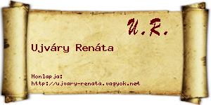 Ujváry Renáta névjegykártya