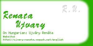 renata ujvary business card