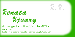 renata ujvary business card
